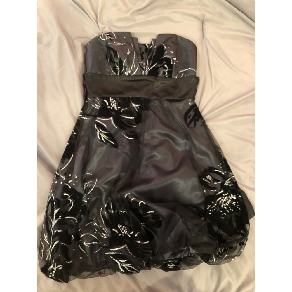 Strapless Prom Grey Origami Dress Size 3